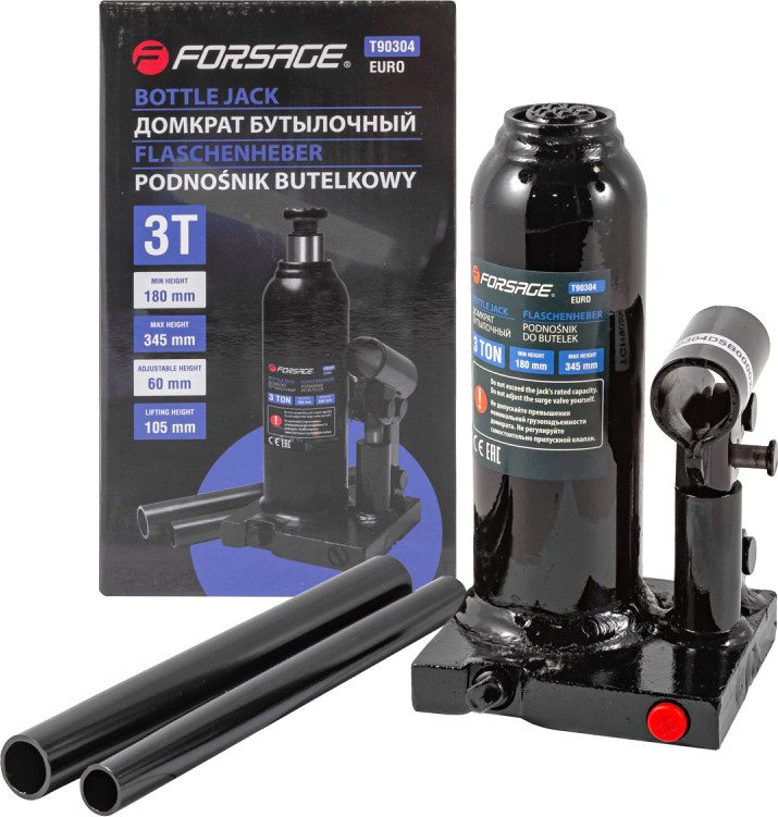 

Бутылочный домкрат FORSAGE F-T90304(Euro) 3т