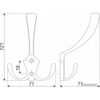 Крючок мебельный Boyard K302CP.6