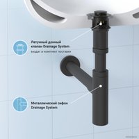 Сифон Wellsee Drainage System 182120001 (сифон, донный клапан, матовый черный)