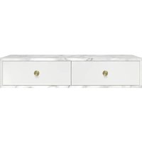Туалетный столик без зеркала Shtabe Royal 5310 эко (мрамор каррара/р.золото)
