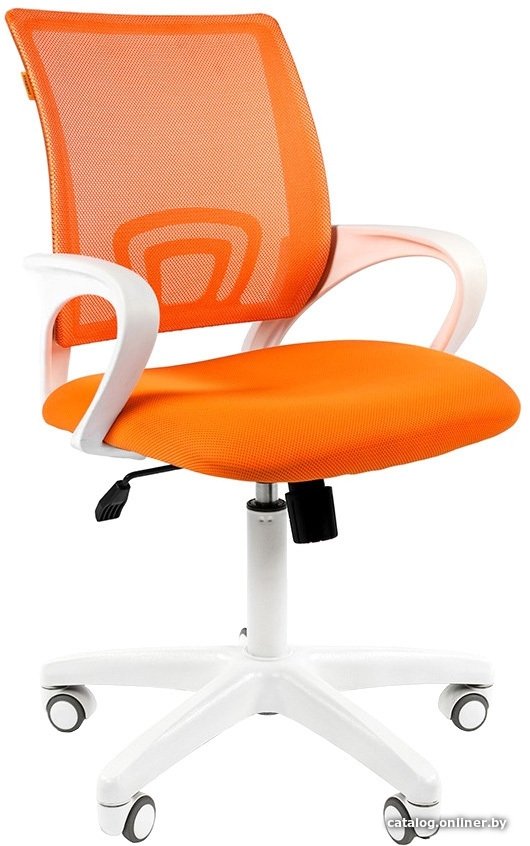 Офисное кресло CHAIRMAN 696 white (оранжевый)