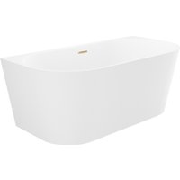 Ванна Wellsee Excellence Pro 180x80 28760404R (пристенная ванна белый глянец, экран, ножки, сифон-автомат золото)