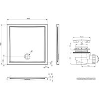 Душевой поддон Lavinia Boho One 3701490S 90х90