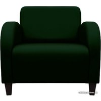 Интерьерное кресло Brioli Карл (экокожа, L15 зеленый/темные ножки)