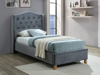 Кровать Signal Aspen Velvet 90x200 (серый)