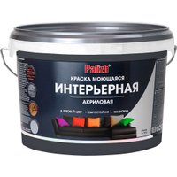 Краска Palizh Акриловая интерьерная моющаяся 3.3 кг (графит)