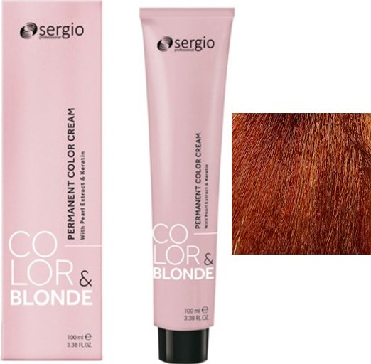 

Крем-краска для волос Sergio Professional Color&Blonde 7.44 средне-русый медный интенсивный