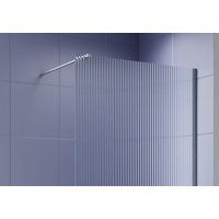 Душевая стенка Aquatek Walk in с держателем 90x200 AQ.WI.090.2GM (оружейная сталь/прозрачное рифленое)