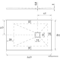 Душевой поддон Aquanet Pleasure 140x80 (белый)