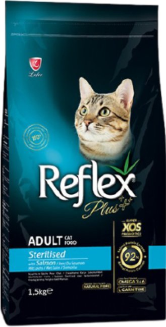 

Сухой корм для кошек Reflex Plus Adult Sterilised Salmon 1.5 кг