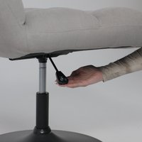 Интерьерное кресло AksHome Grande (серая ткань Linen Fabric-11/черный)