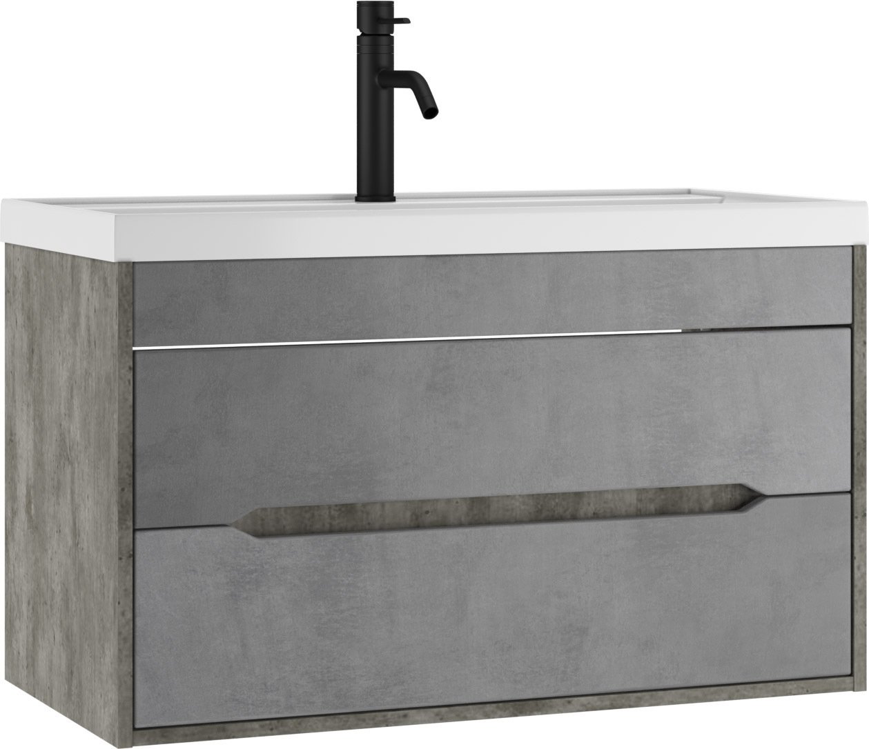 

Домино Тумба под умывальник Bazis 90 Loft В2 (бетон)