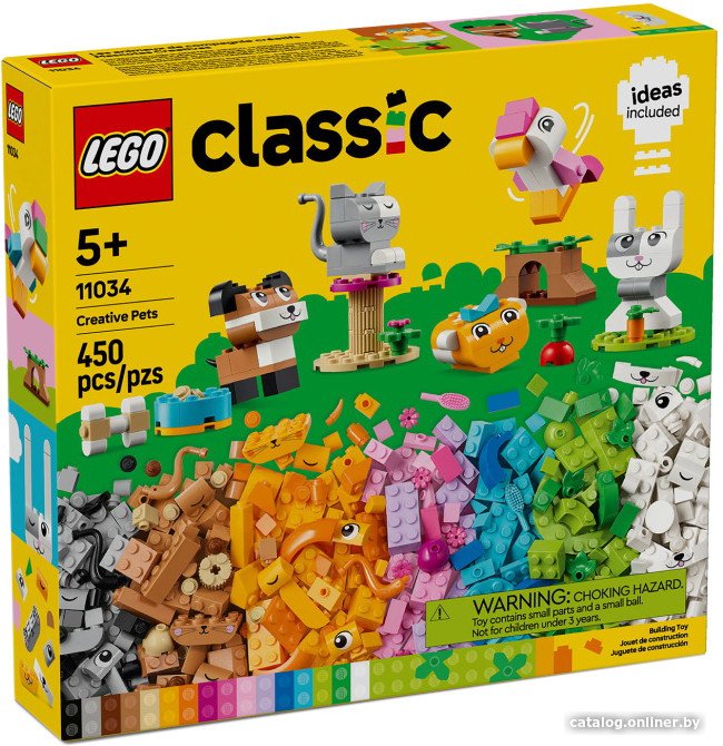 Набор деталей LEGO Classic 11034 Креативные домашние животные
