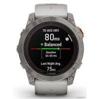 Умные часы Garmin Fenix 7X Pro Sapphire Solar (титан/оранжевый)