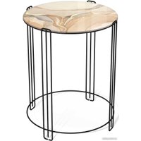 Журнальный столик Sheffilton SHT-CT53 (дымчатый топаз/черный муар)