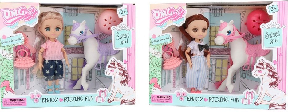 

Кукла Qunxing Toys Мия с лошадью 58003
