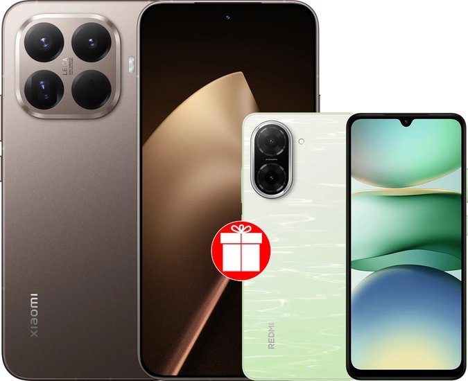 Xiaomi 15T Pro 12GB/256GB wersja międzynarodowa (złoty) + Xiaomi Redmi A5 4GB/128GB (zielone jezioro) w promocji