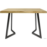 Кухонный стол Buro7 Уиллис 110 (с обзолом и сучками, дуб натуральный/черный)