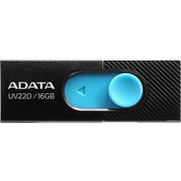 USB Flash ADATA UV220 16GB (черный/голубой)