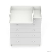 Детский комод Атон Мебель Maks раскладной (белый премиум/белый)