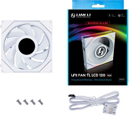 

Вентилятор для корпуса Lian Li Uni Fan TL LCD 120 Reverse G99.12RTLLCD1W.00