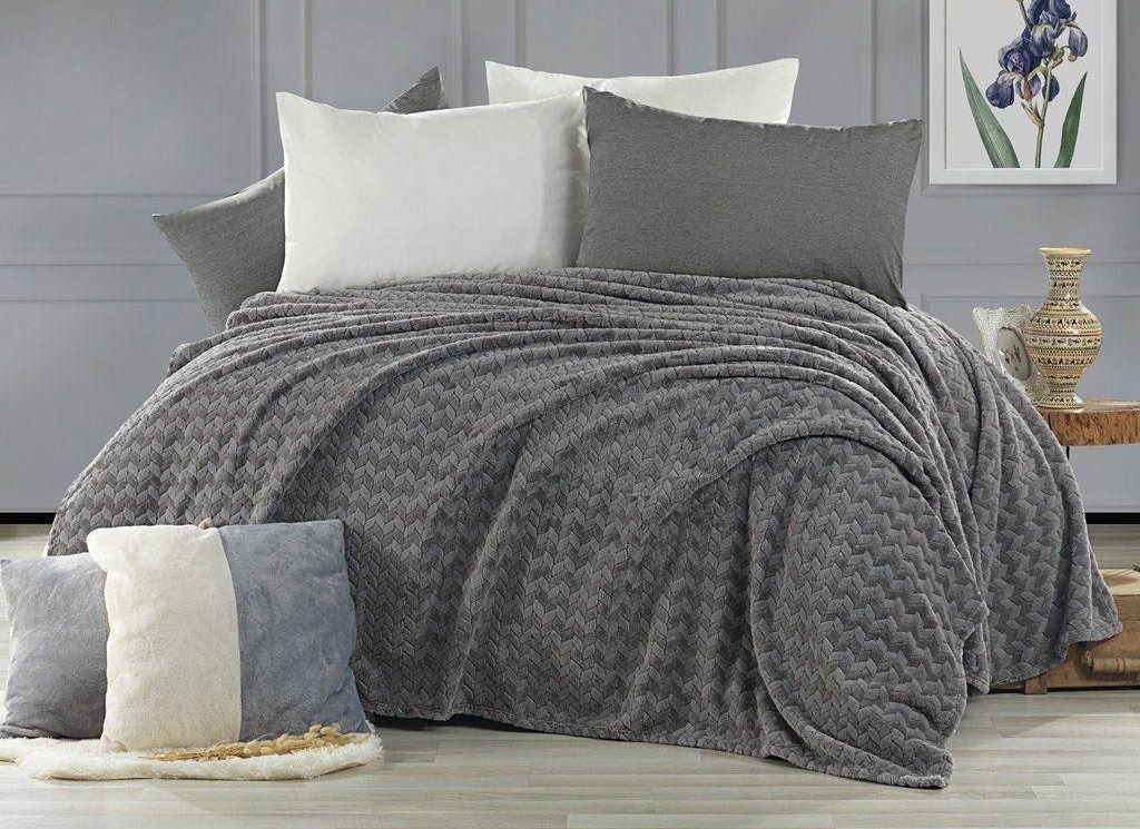 

Плед Karven Super Soft Benzia 1.5 160x220 Р 943 (темно-серый)