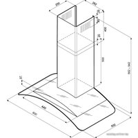 Кухонная вытяжка Krona Sharlotta Sensor 600 Inox Glass