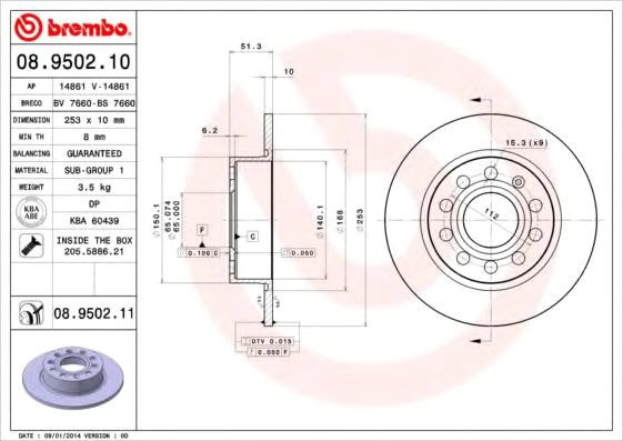 

Brembo 08950211