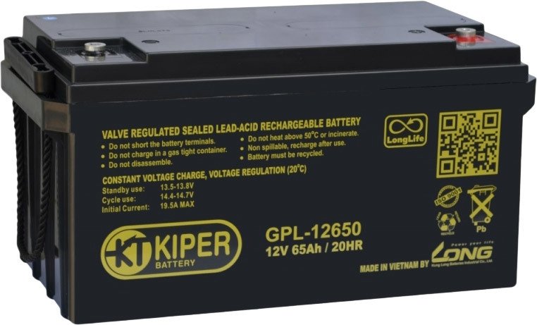 

Аккумулятор для ИБП Kiper GPL-12650 (12В/65 А·ч)