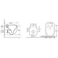 Унитаз подвесной WeltWasser Jeckenbach 004 GL-WT + Marberg 410 RD (белый глянец/хром)