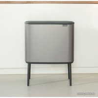 Система сортировки мусора Brabantia Bo Touch Bin 11+23 л (платиновый)