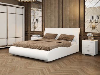Ormatek Corso-8 Lite 190x200 (экокожа, белый)