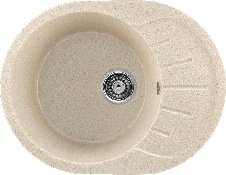 

Кухонная мойка Saniteco Pura (бежевый с сифоном)