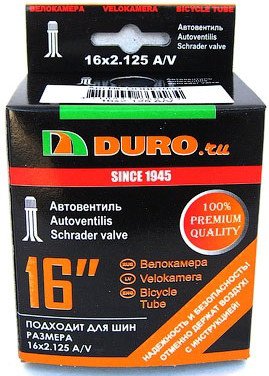 

Велокамера DURO 16x1.75/2.125 DHB01003