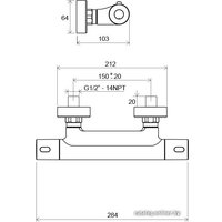 Смеситель Ravak TE 033.00/150 Termo 300 [X070096]