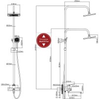 Душевая система  Econoce EC0734BL