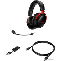 Наушники HyperX Cloud III Wireless (черный/красный)