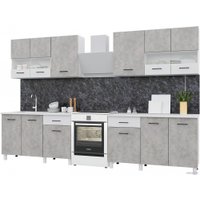 Готовая кухня Горизонт Trend 2600 (белый/бетон)