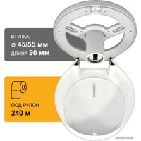 Диспенсер для туалетной бумаги Puff 7135S (белый/хром)