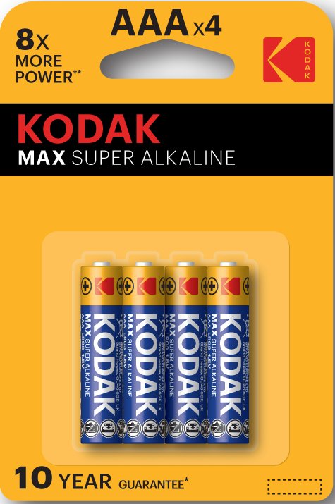 

Батарейка Kodak Max super alkaline AAA LR03 BL-4 4 шт