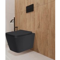 Унитаз подвесной Lauter Magdeburg с жест. сиденьем Soft Close 21103EC + Breez 21GN7072BM (черный матовый, скрытое крепление)