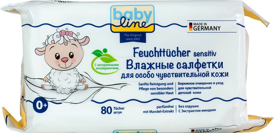 

Babyline Для особо чувствительной кожи С экстрактом миндаля (80 шт)
