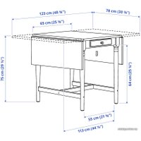 Обеденная группа Ikea Роварор/Роварор 094.005.55 (дубовый шпон/черный)