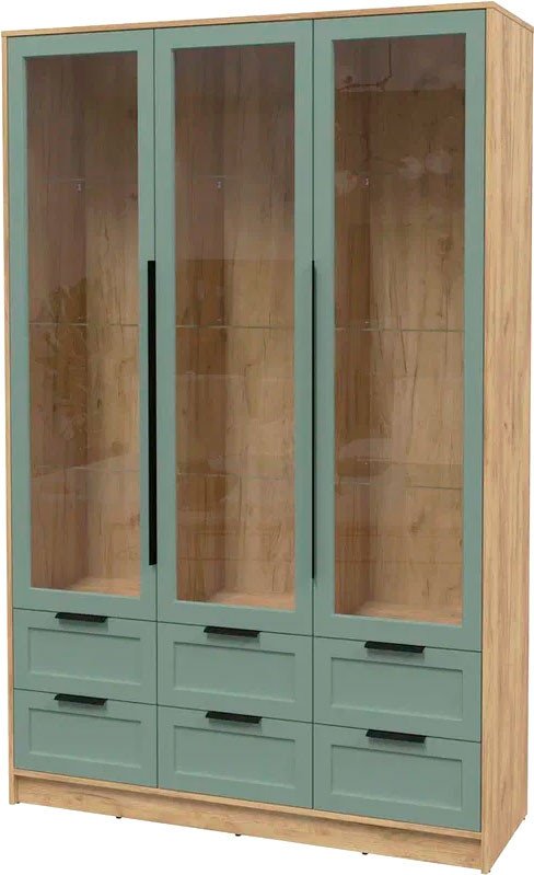 

Шкаф-витрина Интерлиния Концепт Тренд КТ-ШВ3 (дуб золотой/мята)