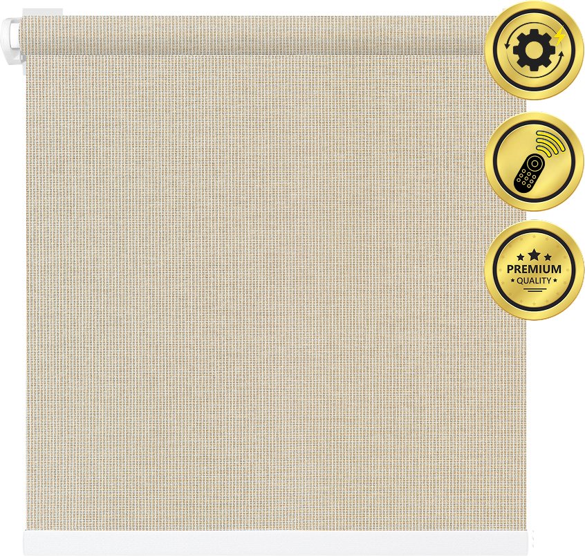 

Рулонная электроштора НеоФьюжен Эден 250 220х200 левая (серый лен, белая фурнитура)