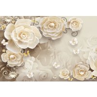 Фотообои ФабрикаФресок 3D Цветы с бабочками 874270 (400x270)