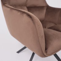 Интерьерное кресло AksHome Virginia (шоколадный HCJ-10/черный)