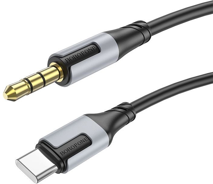 

Кабель Borofone BL19 USB Type-C - 3.5 jack (1м, черный)