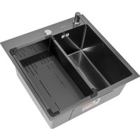 Кухонная мойка ARFEKA Eco AR мойка 500*500, коландер G, дозатор Black Decor