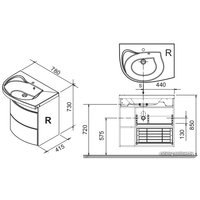 Ravak Тумба под умывальник SDU Rosa Comfort L [X000000328]